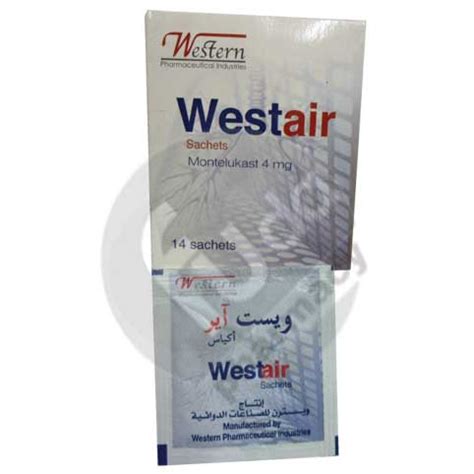 سعر دواء westair 4 mg 14 sachets.