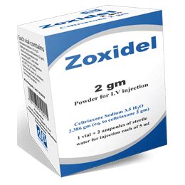 سعر دواء zoxidel 2 gm pd. for i.v. inj.
