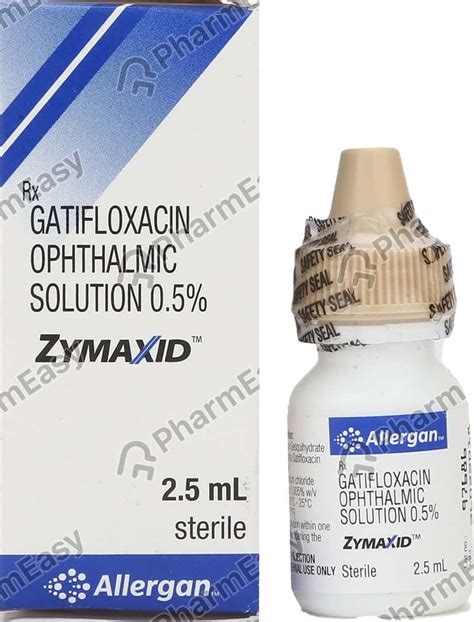 zymaxid 0.5% eye drops 2 ml